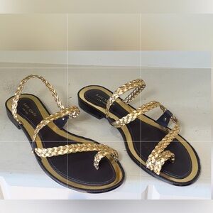 Kate Spade Idonia Gold Braided Sandals Size 11